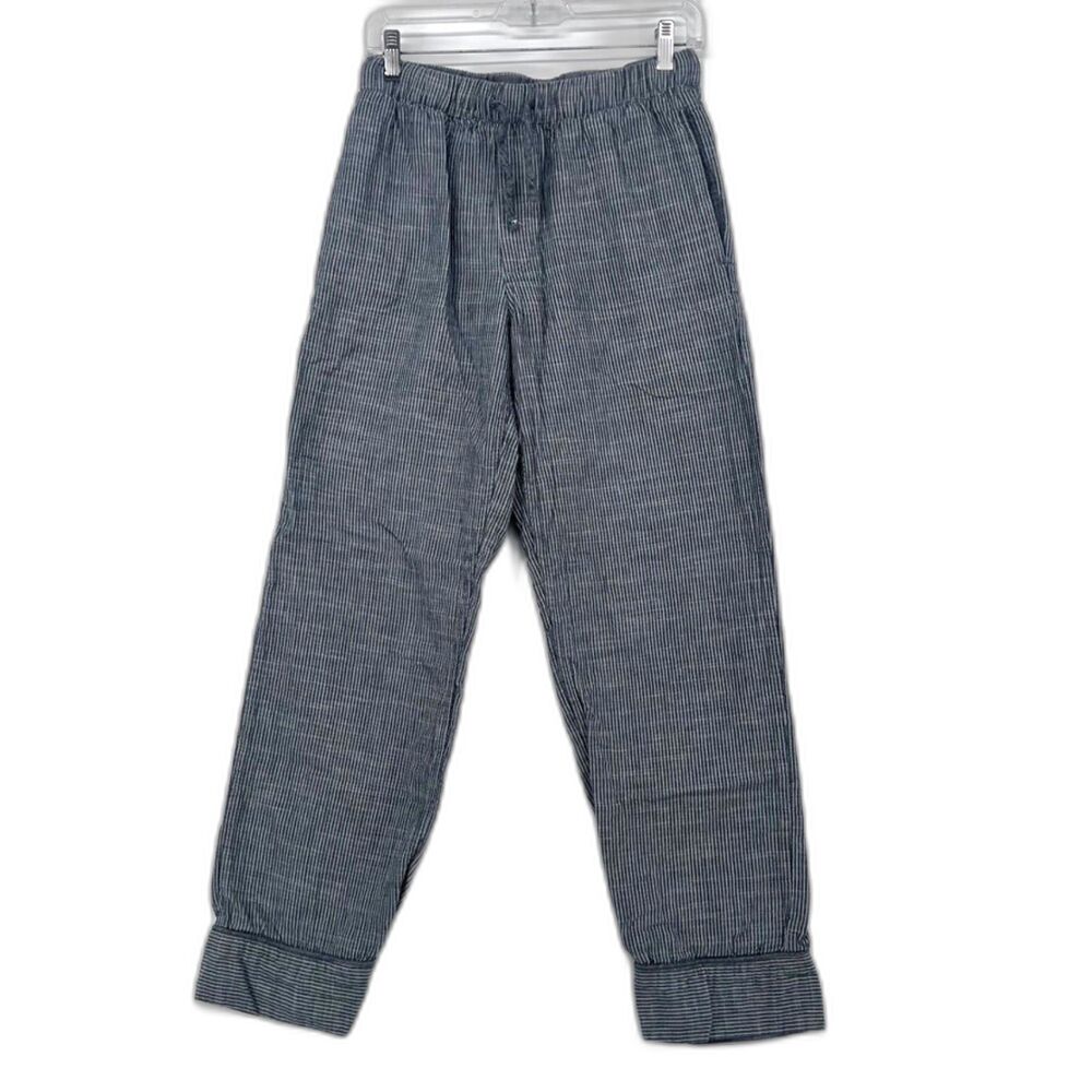 Levi Strauss Striped‎ Cotton Casual Drawstring Waist Straight Leg Pants Size 8